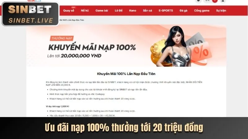 Thưởng chào mừng nạp đầu zabet win
